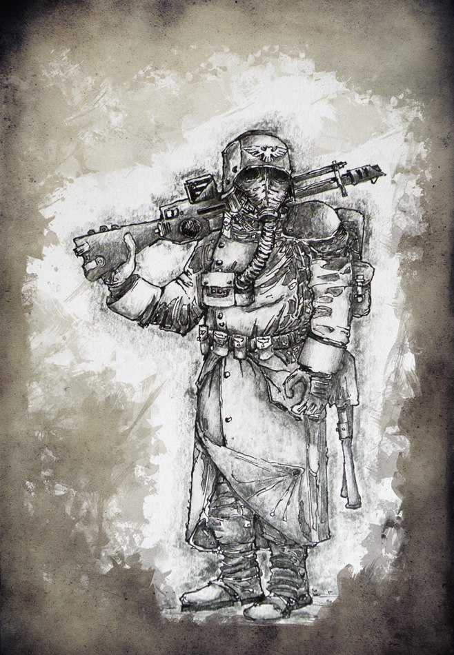 Засада - Warhammer 40k, Death Korps of Krieg, Wh Art, Рассказ, Длиннопост