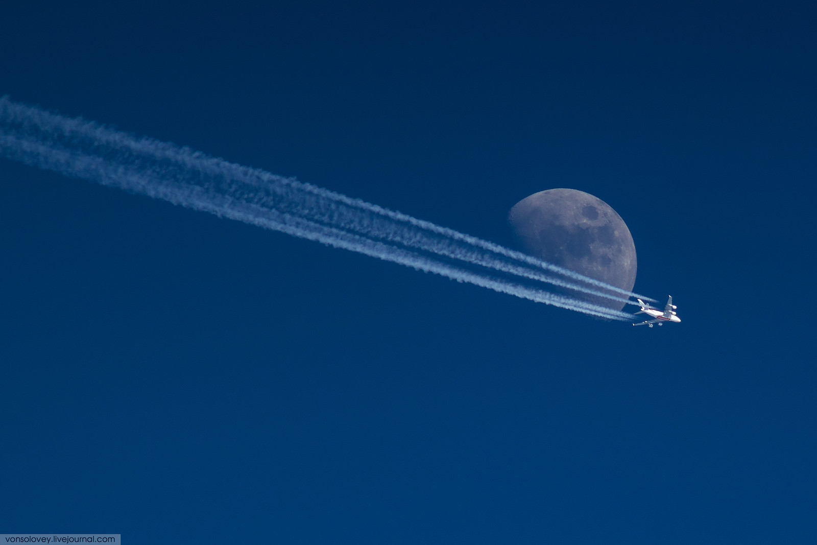 Мимо Луны - Моё, Airbus A380, Rnav, Авиация, Луна, Фотография