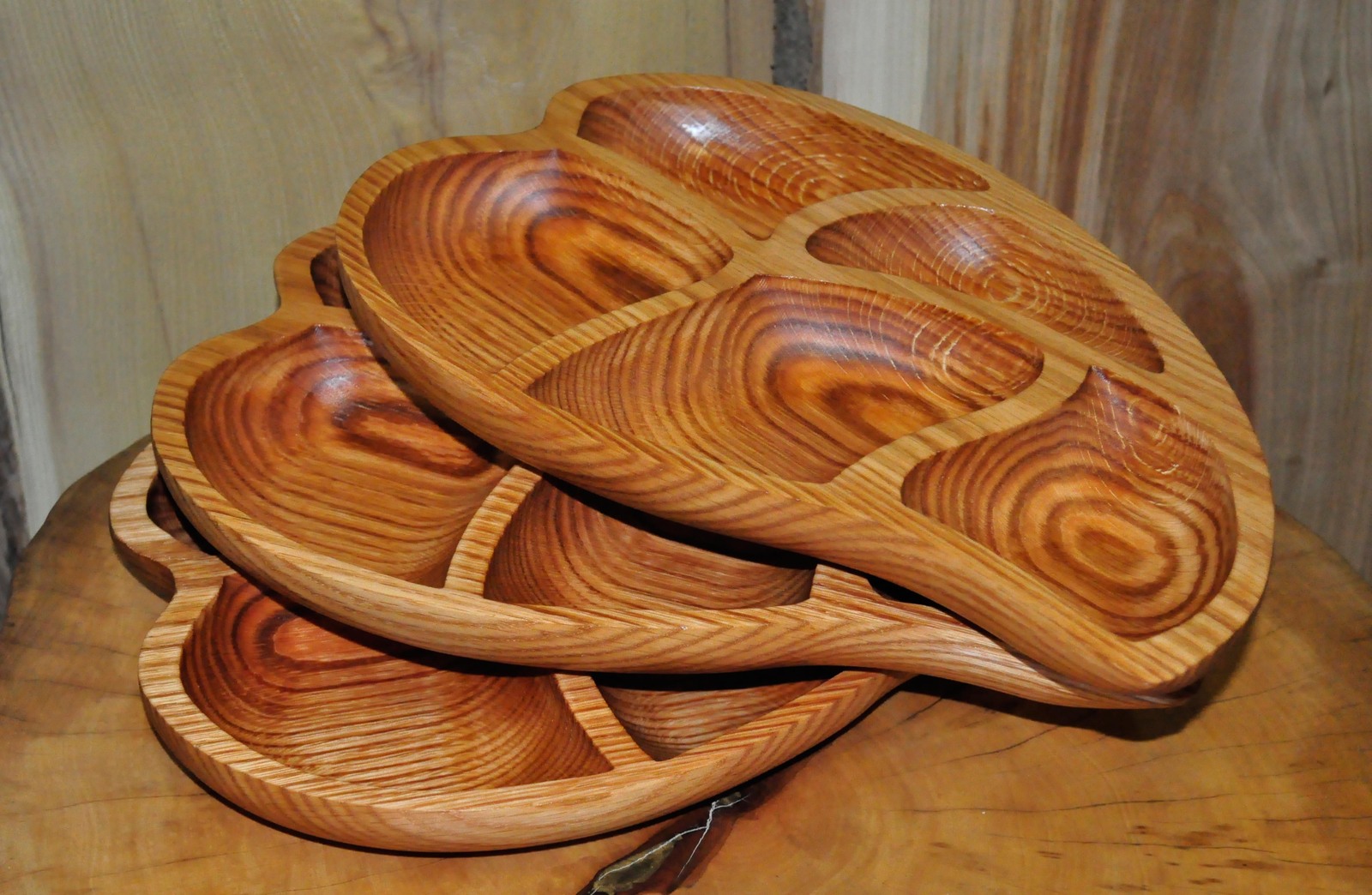 Canadian oak plates - My, Plate, Tableware, Oak, Tree, Longpost