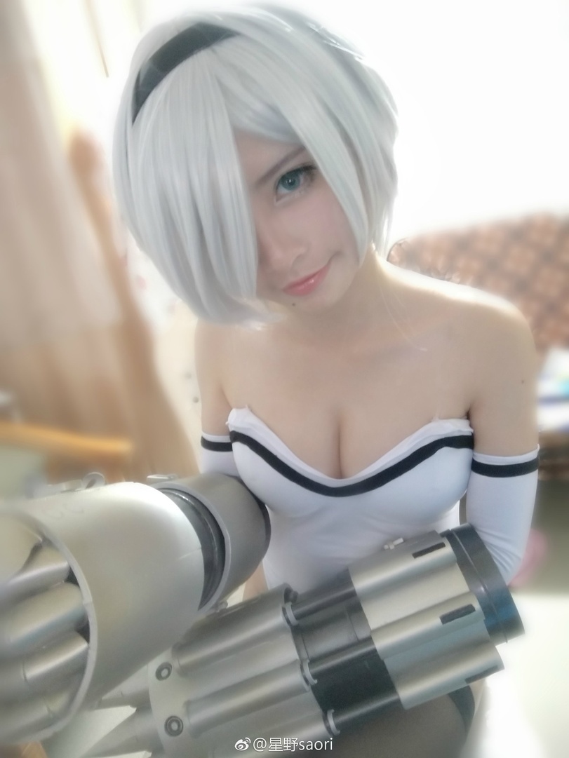 NieR Automata Косплей - NIER Automata, NIER, Yorha unit No 2 type B, Косплей, Игры, Красивая девушка, Фотография, Гифка, Длиннопост