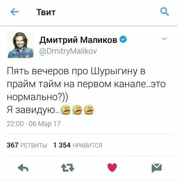 Зависть Маликова) - Дмитрий Маликов, Twitter, Диана Шурыгина, Первый канал