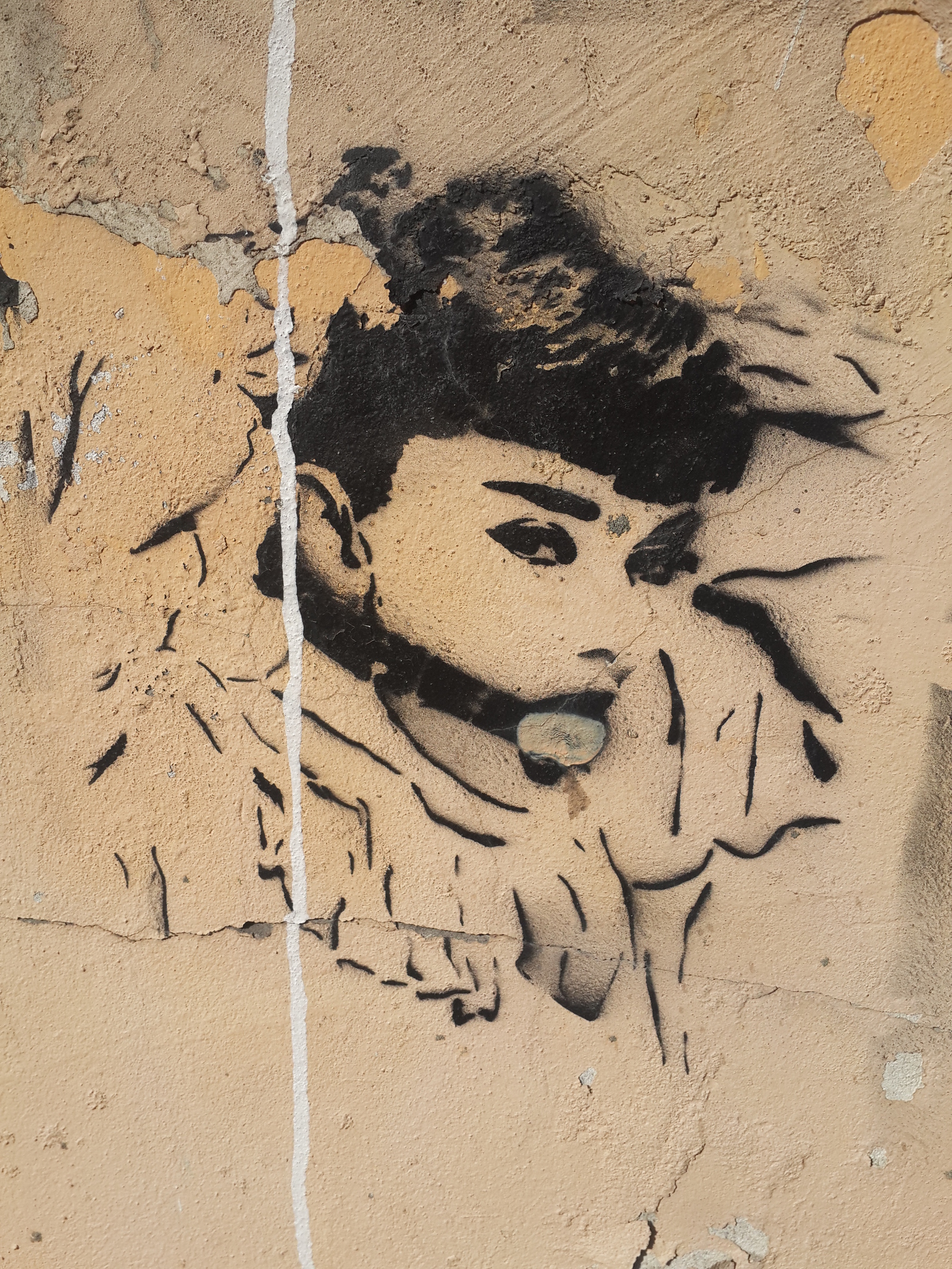 I continue to post the creations of unknown artists of our city - My, Graffiti, Self-taught artist, Audrey Hepburn