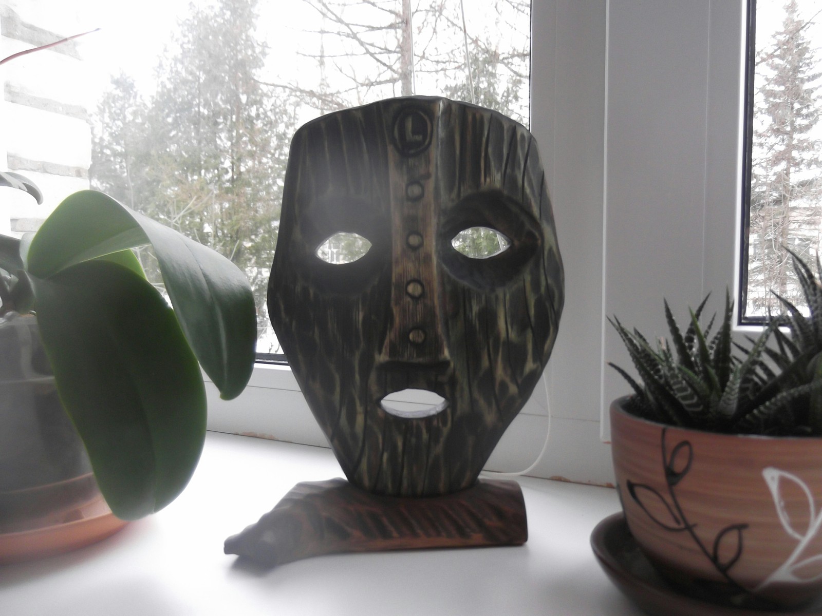 Loki mask. - My, Wood carving, Mask, Longpost