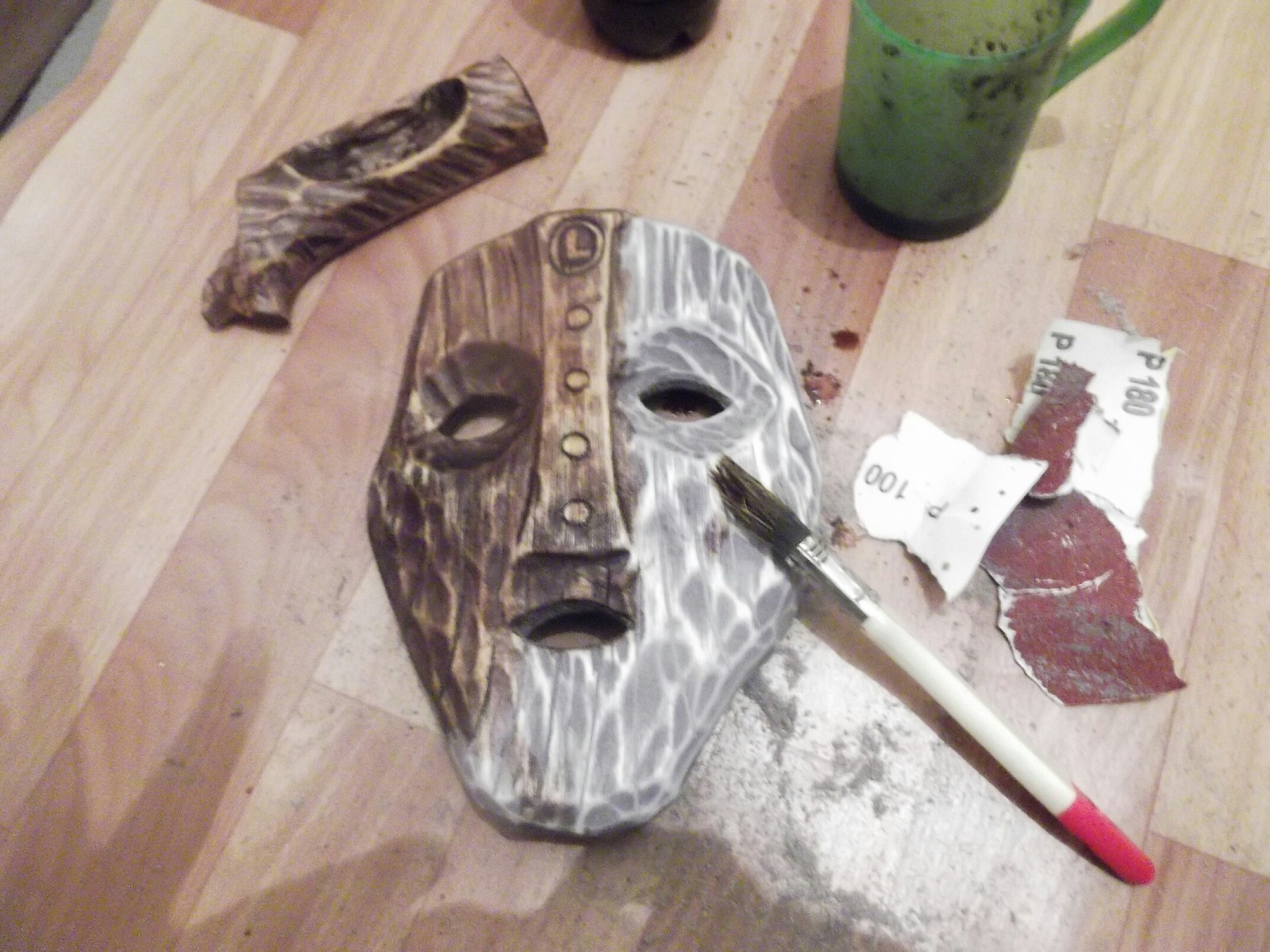 Loki mask. - My, Wood carving, Mask, Longpost