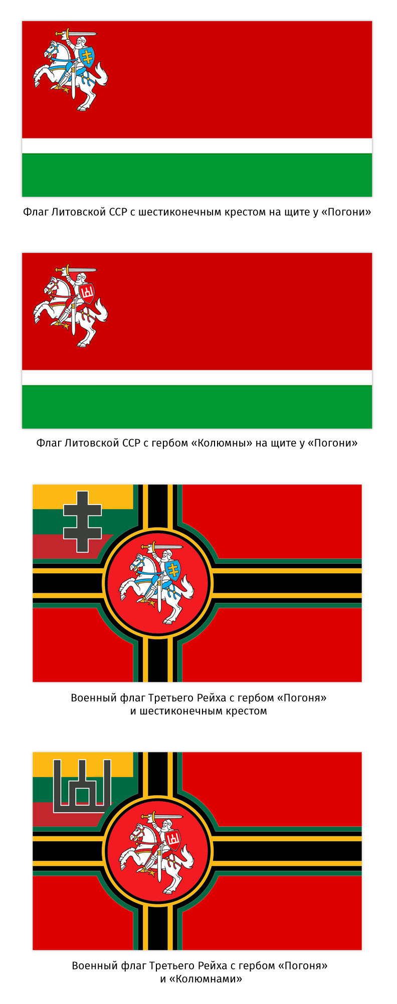 Flag of Lithuania on the way to the formation of Lithuanian statehood - Lithuania, Flag, Vexillology, Interesting, Republic of Belarus, Погоня, Longpost
