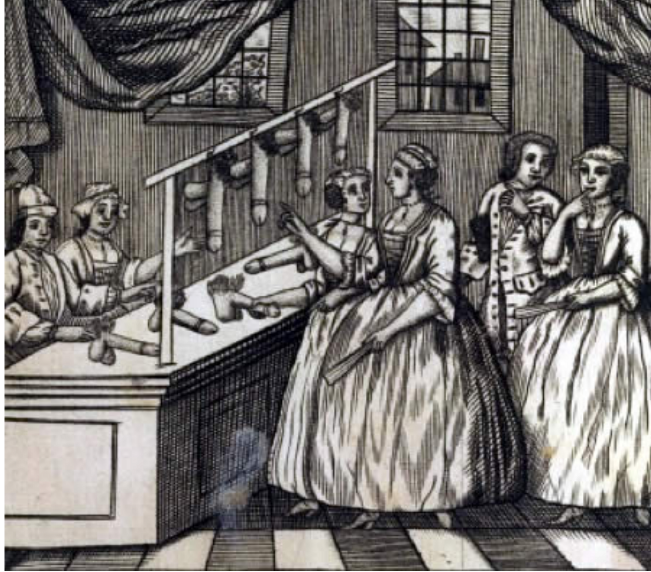 Interesting engraving of the 17th century. - Engraving, Sex Shop