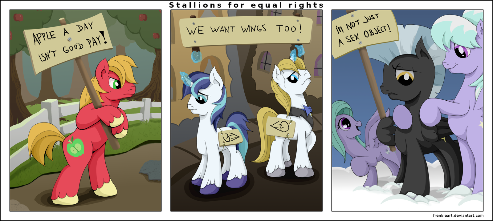 Yesterday all over Equestria - My little pony, March 8, Equality, Big Macintosh, Shining armor, Prince Blueblood, Thunderlane, MLP Edge