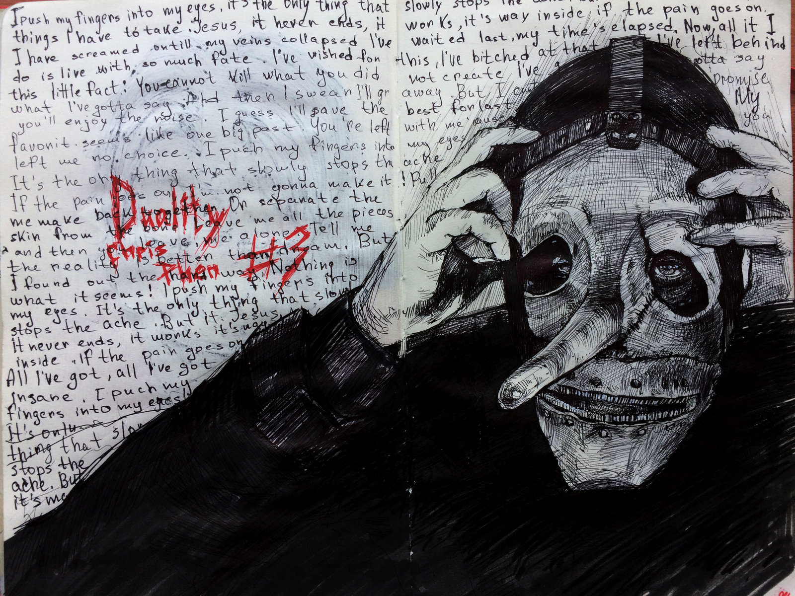 Chris Fehn - Моё, Slipknot, Рисунок, Рисунок ручкой