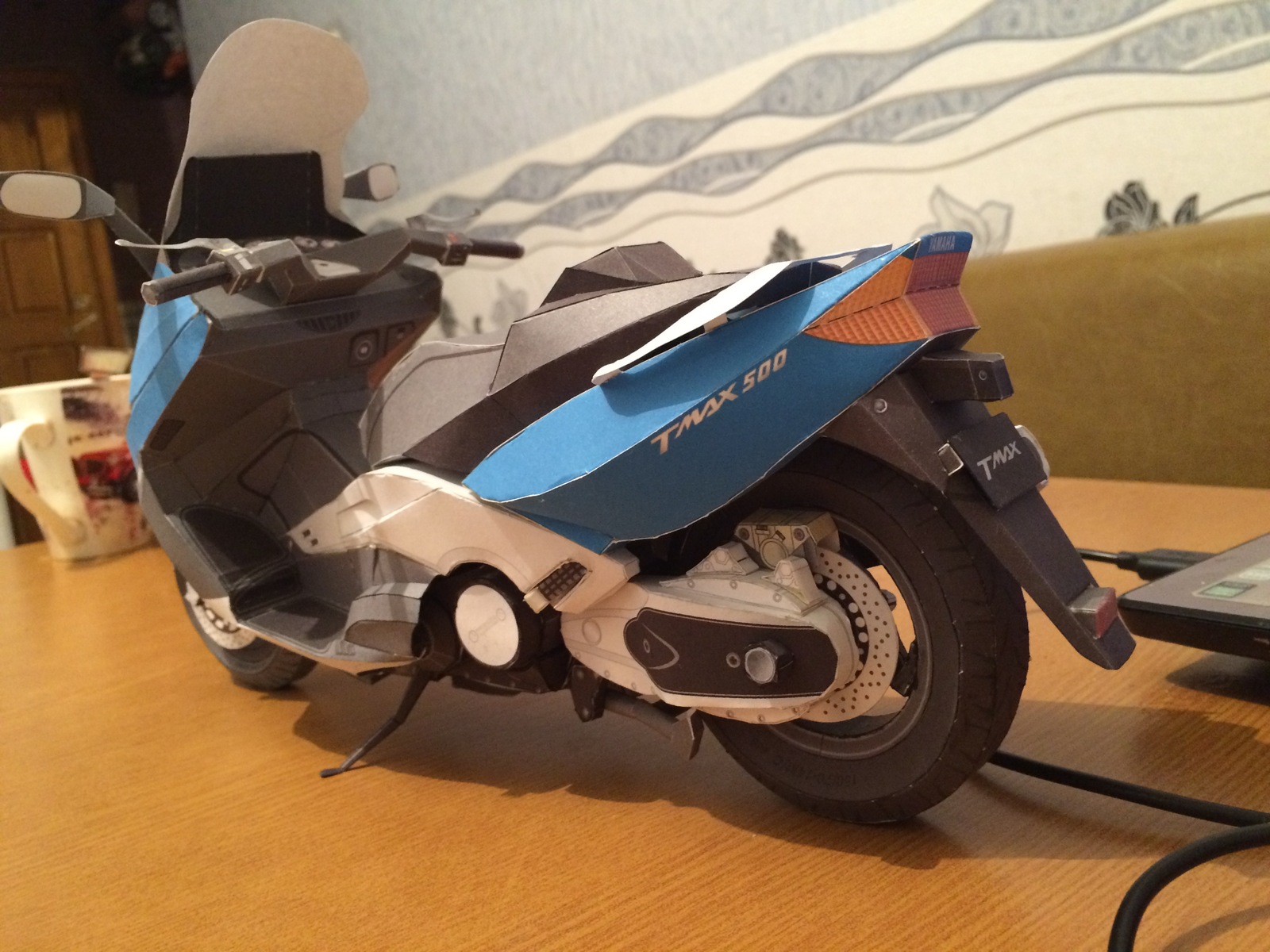 Yamaha T-Max 500 - My, Yamaha, , Scooter, Moto, Papercraft, Longpost