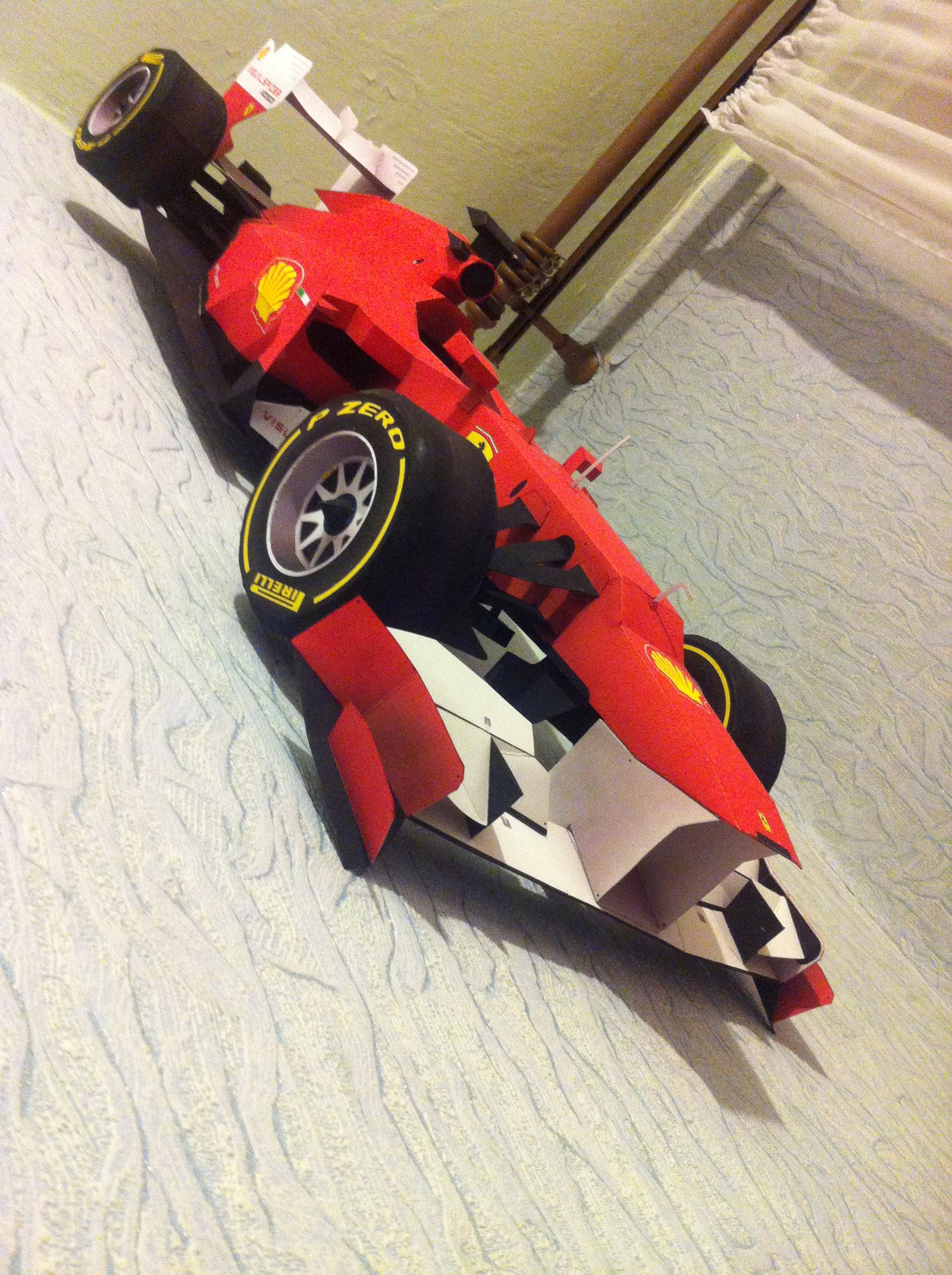 Ferrari F1 - My, , Bolid, Sport, Formula 1, Papercraft, Race, Car modeling, Longpost