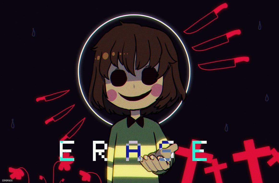 Выбор - Undertale, Frisk, Chara, Asriel, Арт