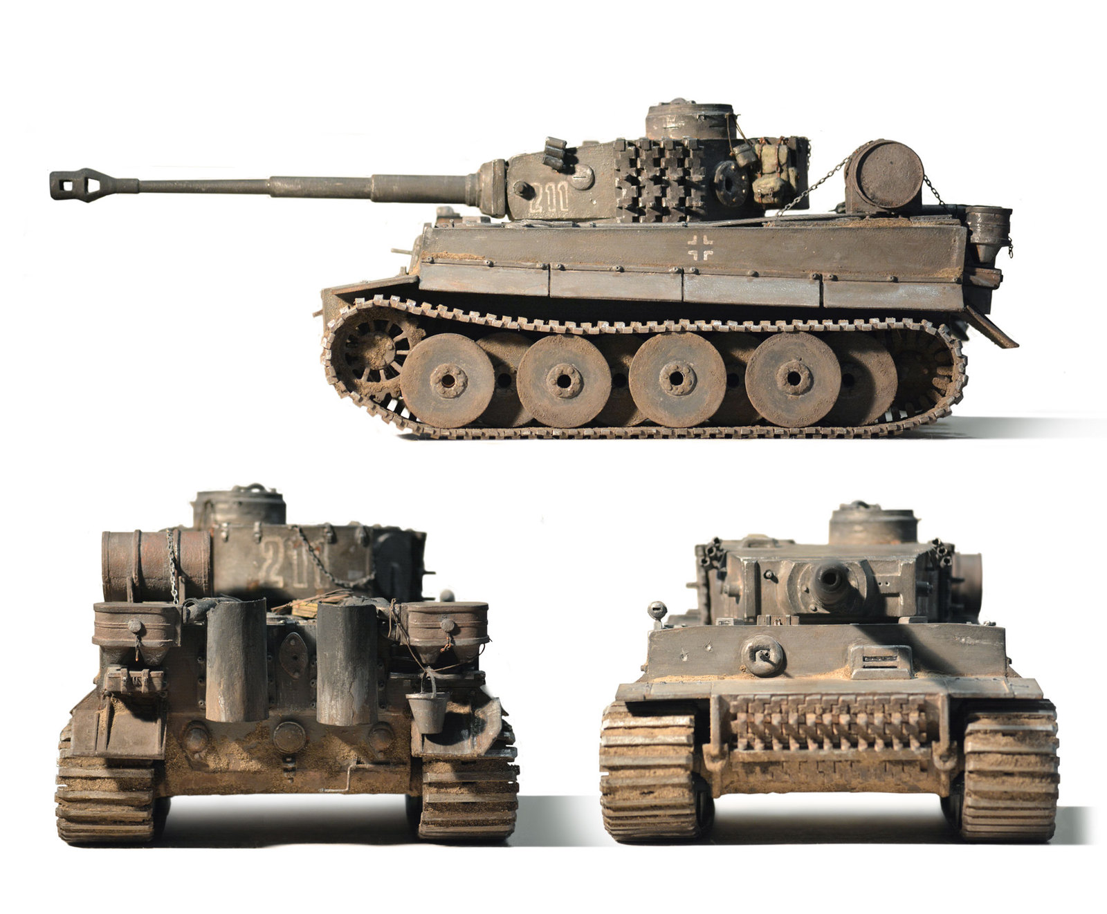 Model PzKpfw VI Ausf. H1, Tiger 1:20 is handmade. - My, Longpost, Modeling, Tanks, , , Tiger