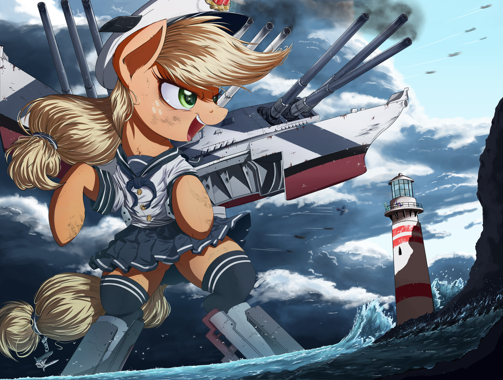 Battle-Time, All Hands on Deck - My little pony, Applejack, Giant Pony, Ncmares