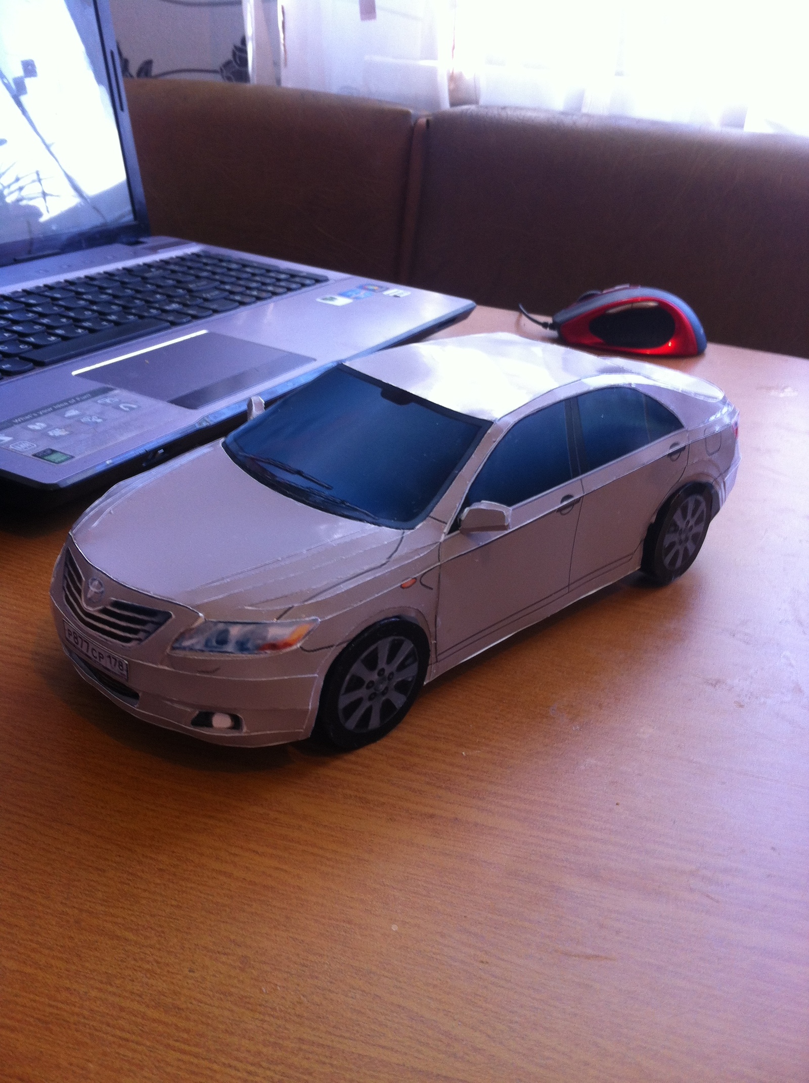 Toyota Camry 2008'  v-3,5 - My, Toyota, Papercraft, Toyota Camry, 1:18, Camry, Longpost