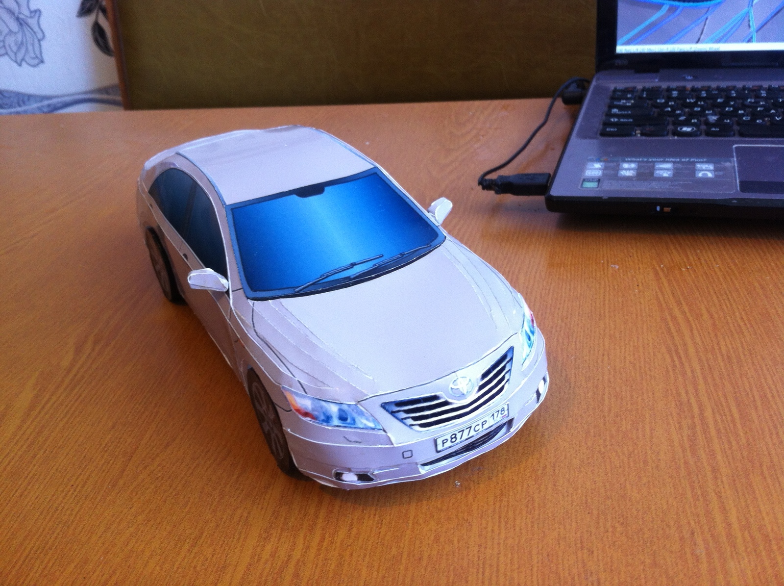 Toyota Camry 2008'  v-3,5 - My, Toyota, Papercraft, Toyota Camry, 1:18, Camry, Longpost