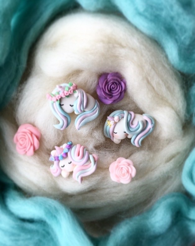 Unicorns from polymer clay. - My, Polymer clay, Unicorn, Milota, Longpost