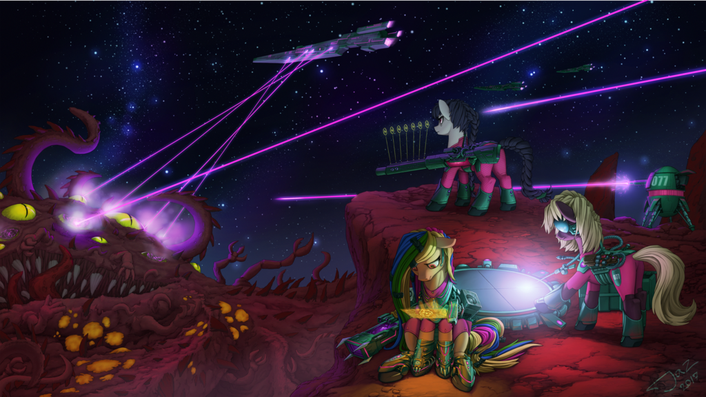 Demon World - My little pony, Space, Planet, Art, 1jaz