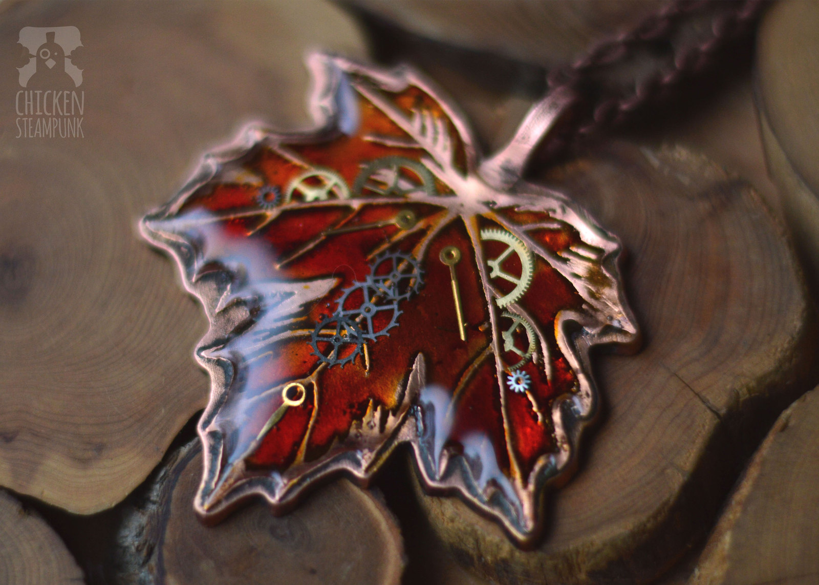 New leaves, pendants - My, Creation, With your own hands, Leaves, Decoration, Autumn, Steampunk, Longpost