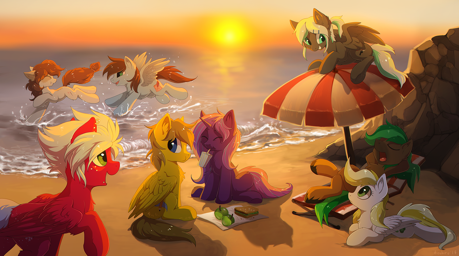 Summer is just around the corner - My little pony, Original character, Beach, Sea, Art