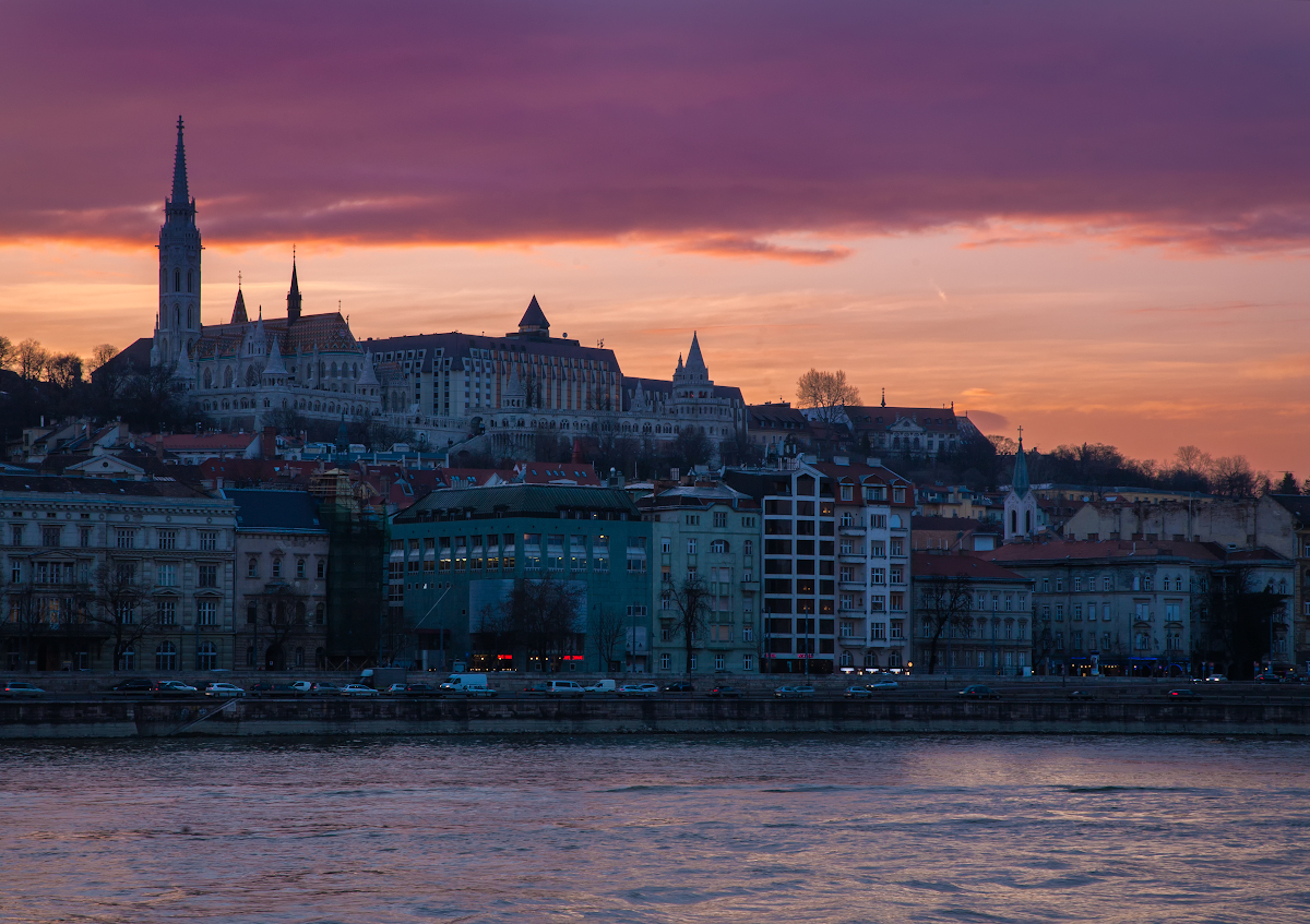 История одного заката. - Моё, Фотография, Будапешт, Canon 5D, Закат