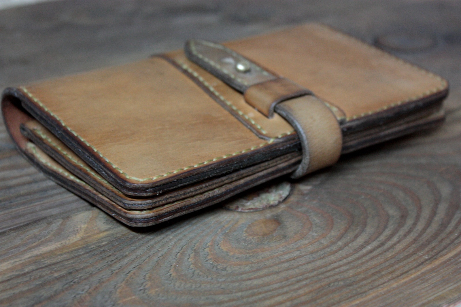 Handmade leather wallet - My, Handmade, , Wallet, Hobby, Longpost