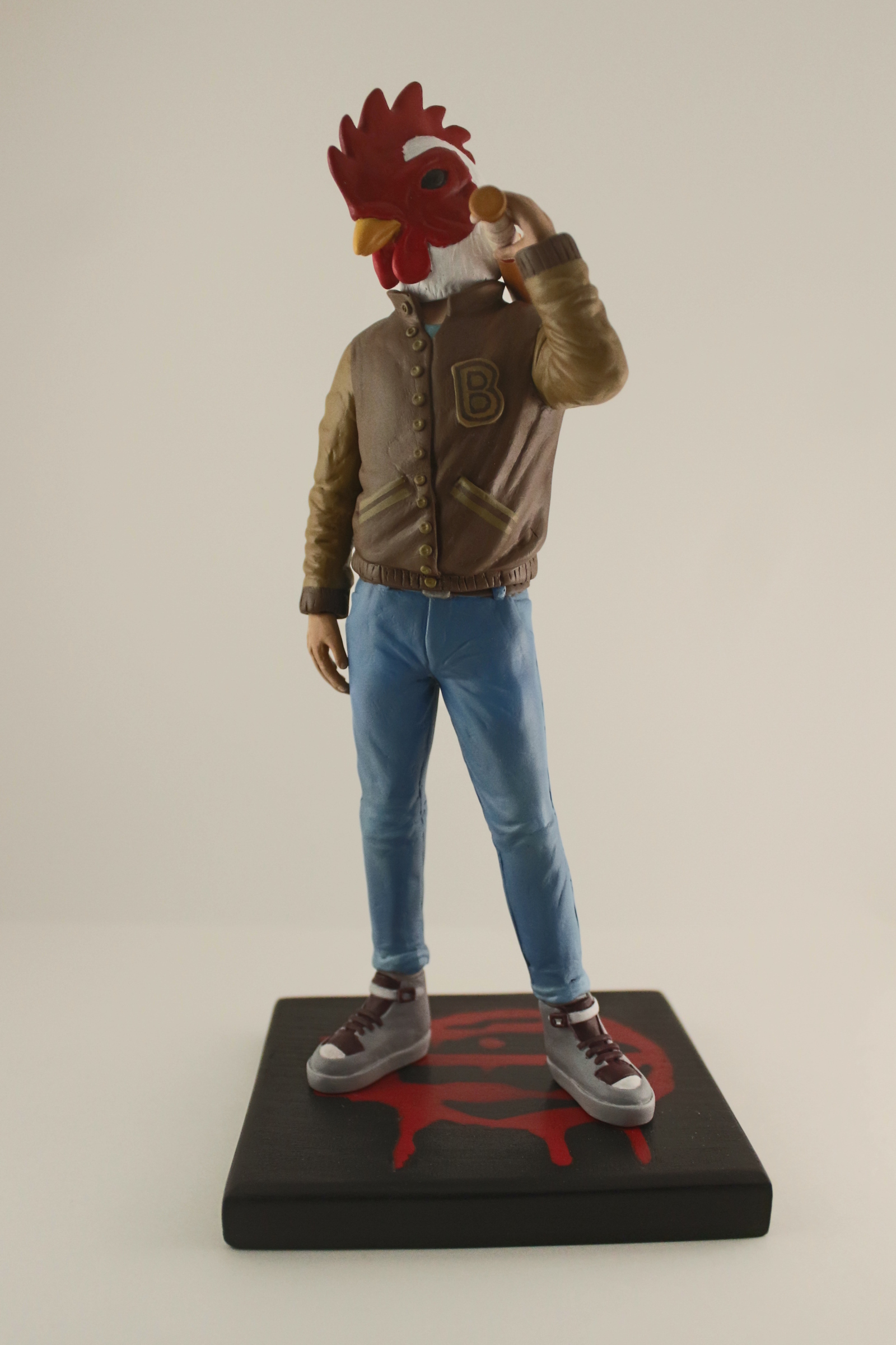 Figure Jacket from HOTLINE MIAMI - My, Hotline miami, Figurines, Polymer clay, Hotline miami 2, Jacket, Richard, The statue, Retrowave, Longpost, Sculpture