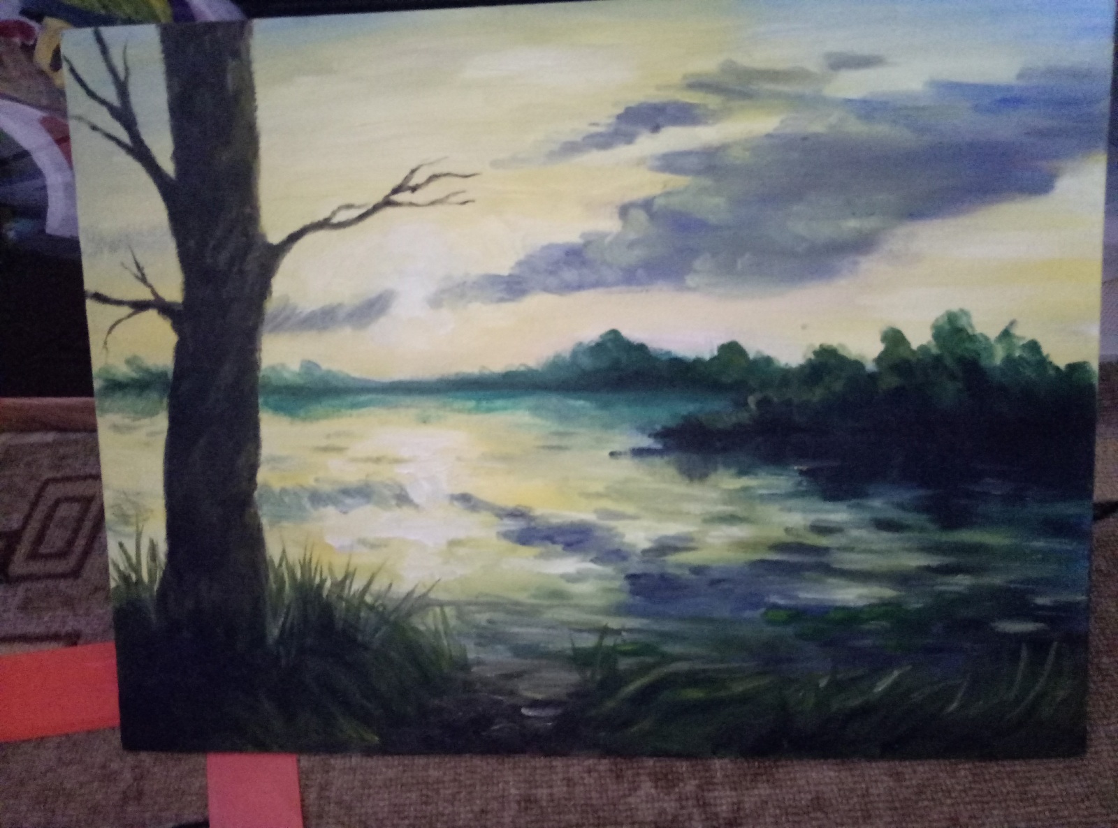 First oil paintings - My, Oil painting, Landscape, Beginner artist, Longpost