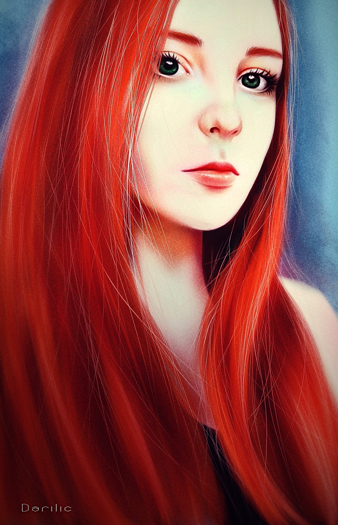 Portrait of a subscriber - My, Redheads, My, Art, Portrait, Girls, Creation