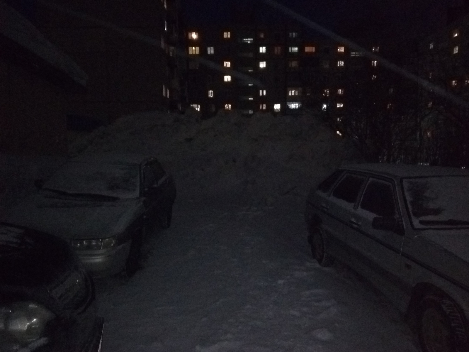 Snowdrops - My, Auto, Murmansk, Snow, Longpost