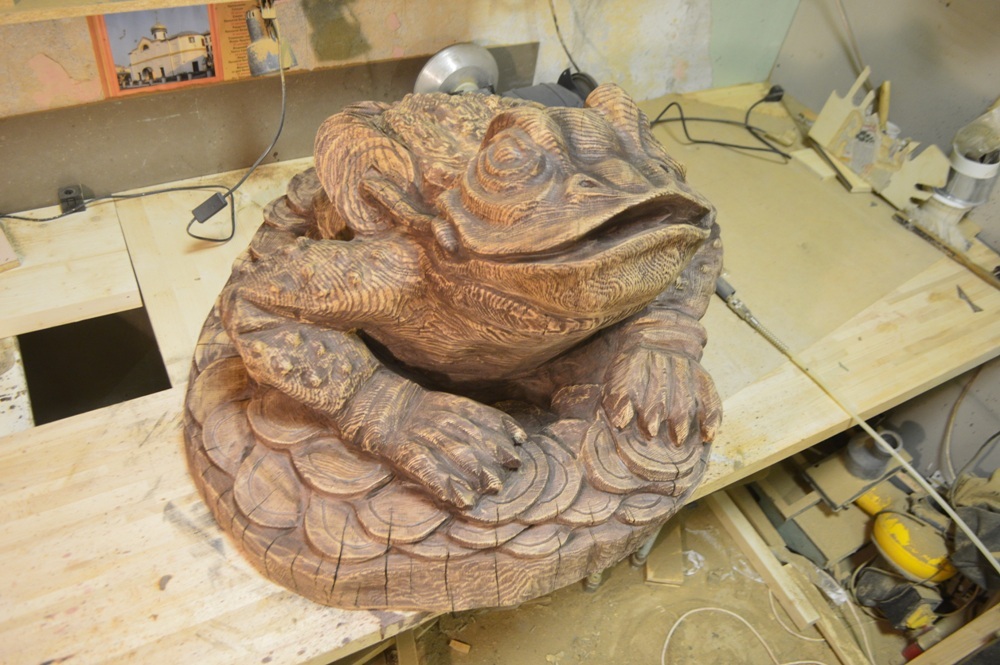 how i made big money - My, Alexander Ivchenko, Chainsaw sculpture, Toad, Feng Shui, Money, Longpost, Chainsaw, Video