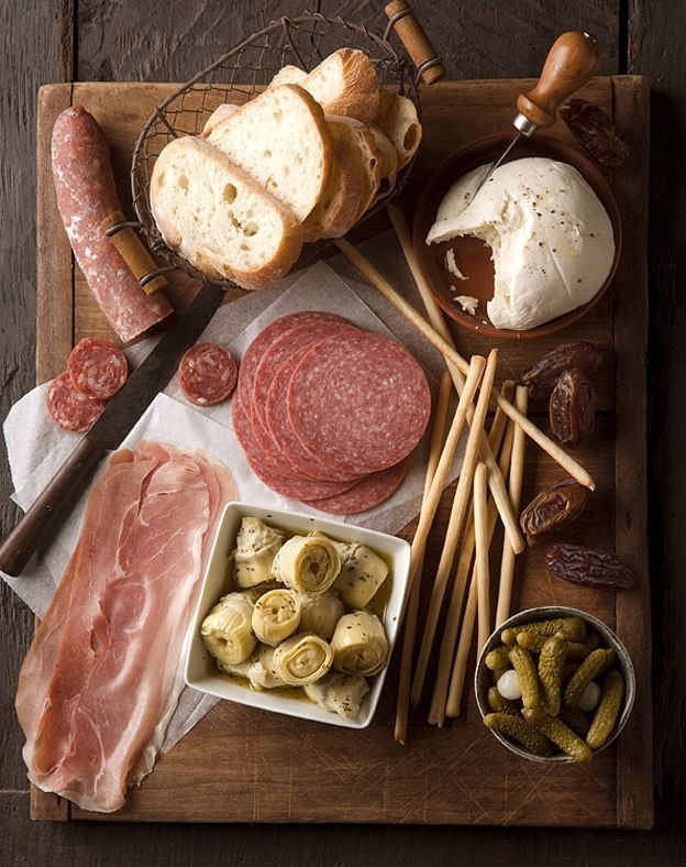 Food in the feed - Sausage, Bread, Cucumbers, Food