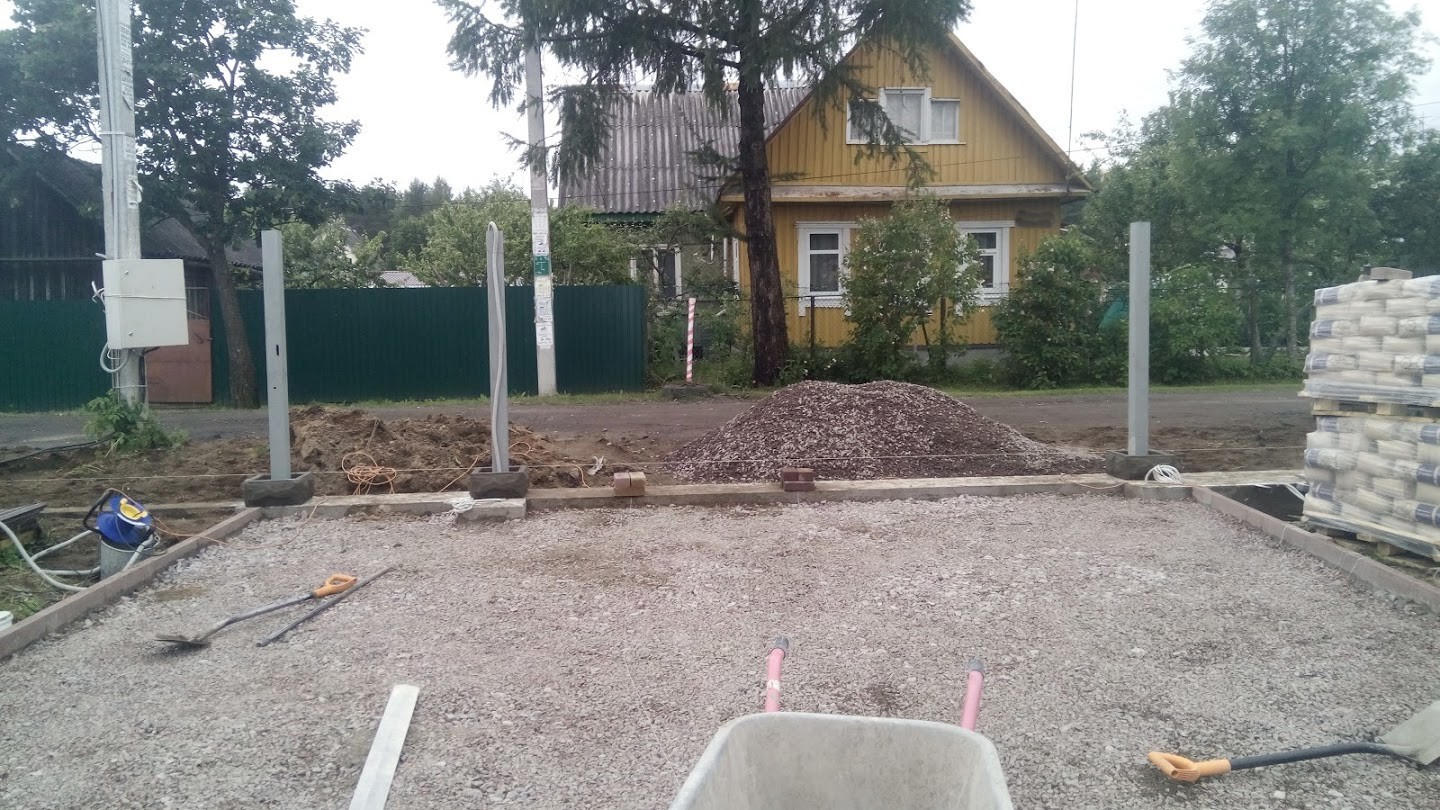 Landscaping turnkey facade fence, summer water supply - My, Paving stones, Building, Beautification, Landscape design, Fence, Saint Petersburg, Lawn, Water, Longpost