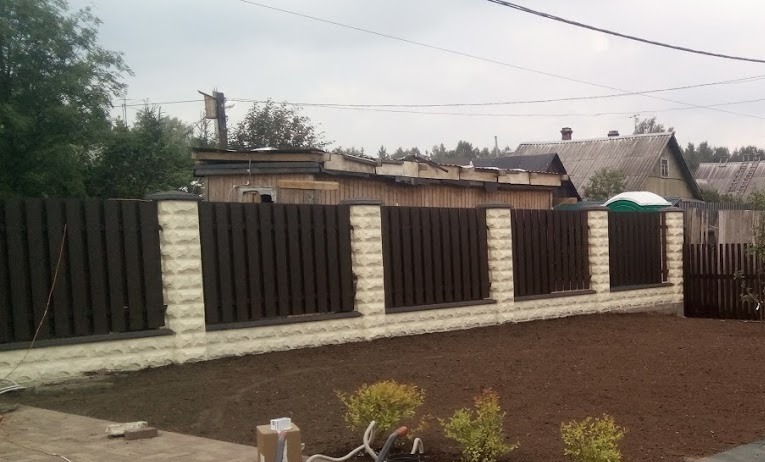 Landscaping turnkey facade fence, summer water supply - My, Paving stones, Building, Beautification, Landscape design, Fence, Saint Petersburg, Lawn, Water, Longpost