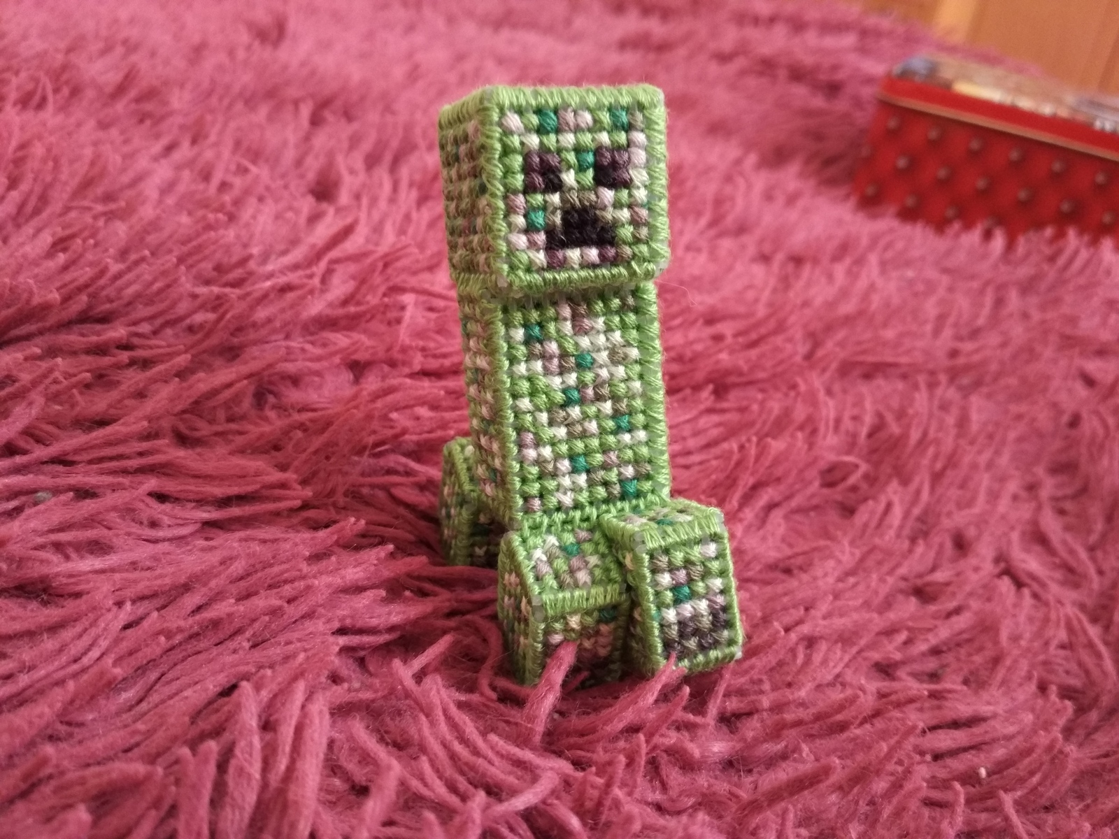 Friday Creeper :) - My, Embroidery, Minecraft, Handmade