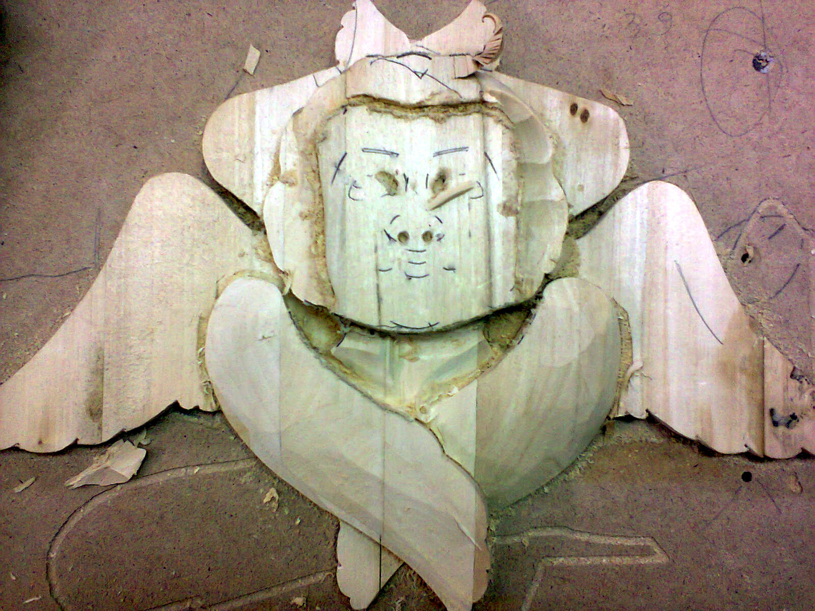 Cherubim, almost in stages - My, Wood carving, Cherub, Woodworking, Longpost