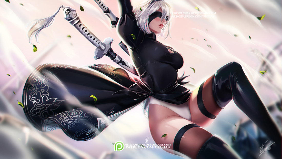 Nier - Art, Games, Yorha unit No 2 type B, NIER Automata, Olchas