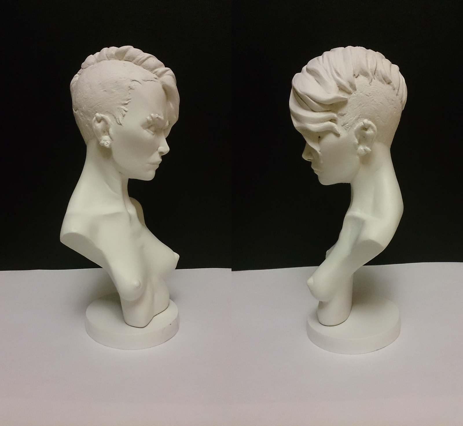 Lisbeth Salander (Model self-hardening mass DAS) - My, Sculpture, Лепка, Longpost