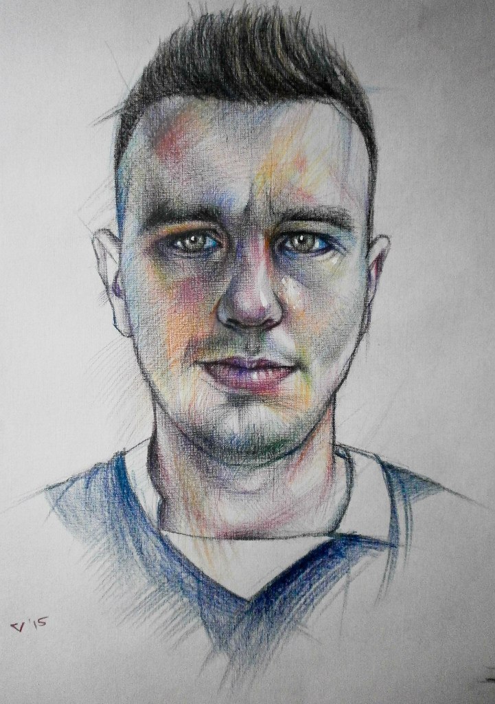 Portrait of a Friend - My, Graphics, Portrait, Drawing