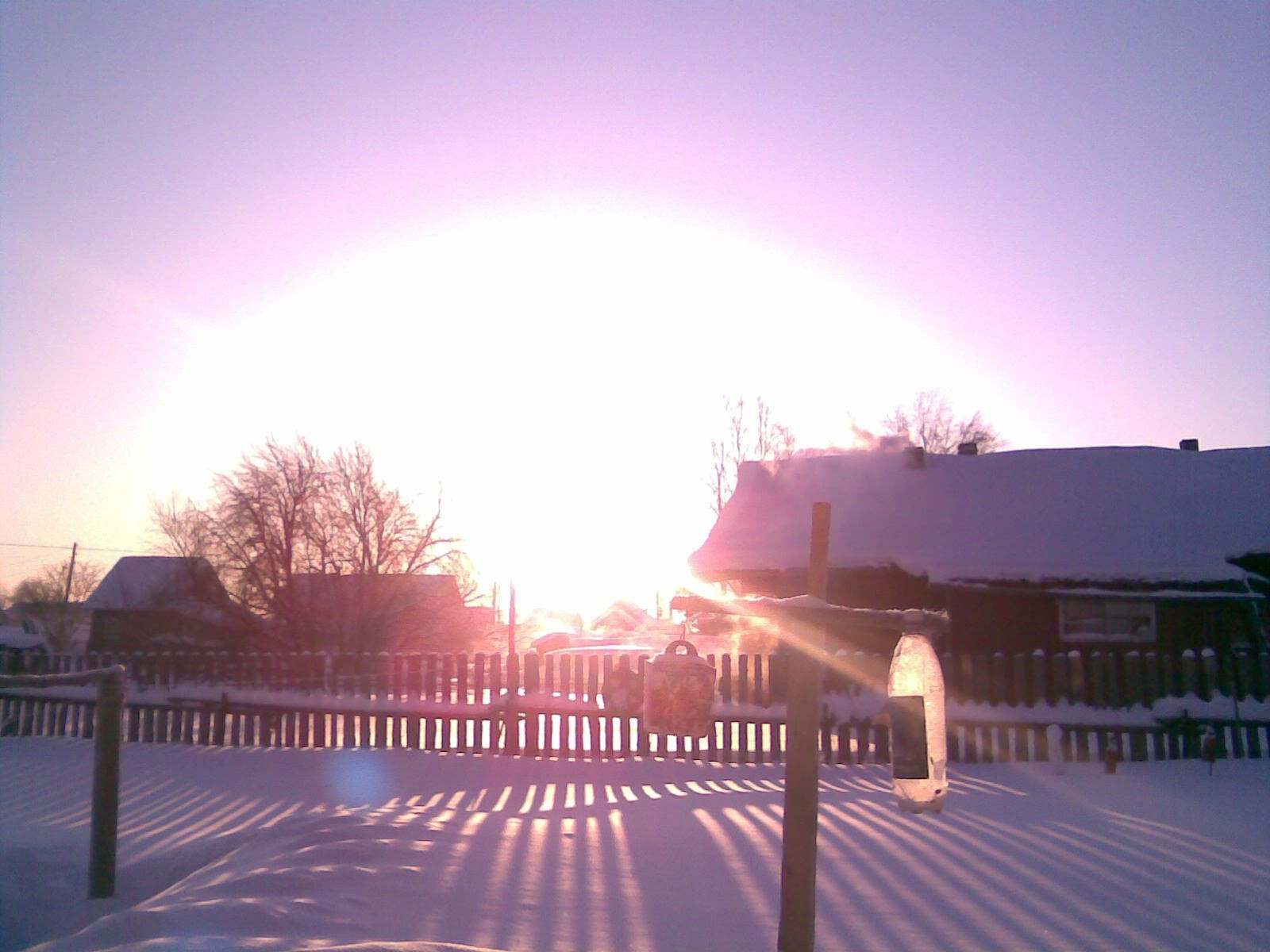 No filters - My, No filters, The sun, Village, Snow, The photo, 