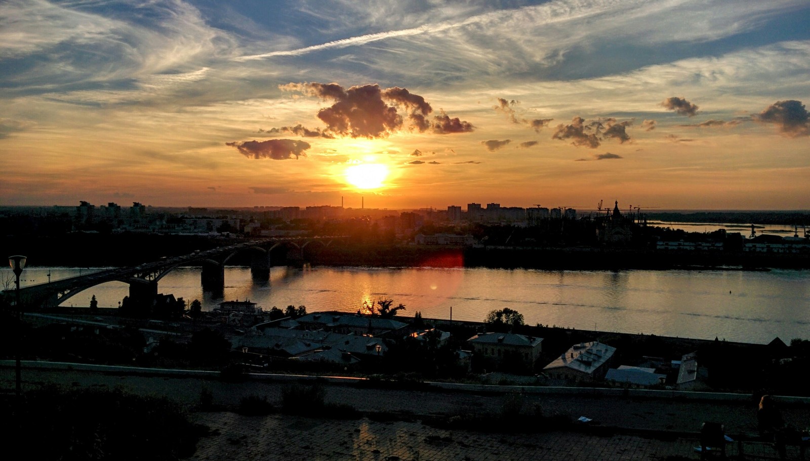 Sunset in Nizhny Novgorod. - My, Nizhny Novgorod, Sunset, Photo on sneaker, Nexus 5