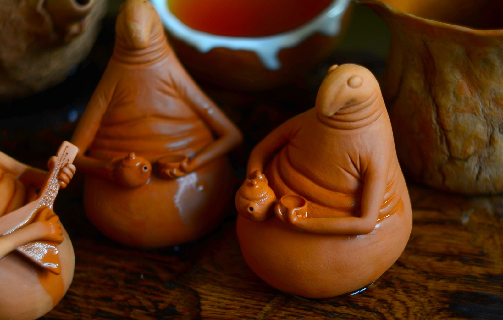 Ceramic tea figurines. - My, , Ceramics, , , Longpost, Zhdun