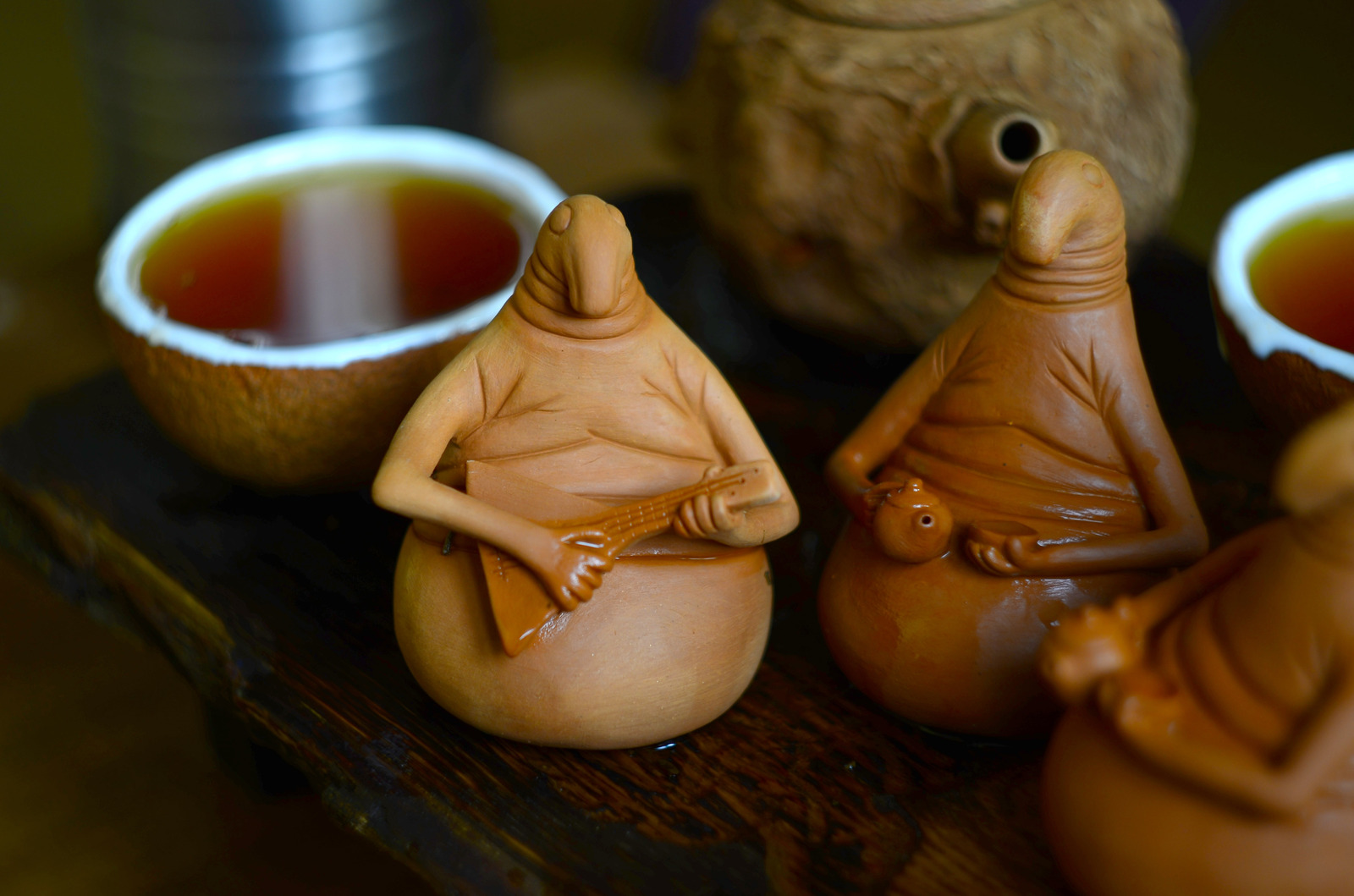 Ceramic tea figurines. - My, , Ceramics, , , Longpost, Zhdun