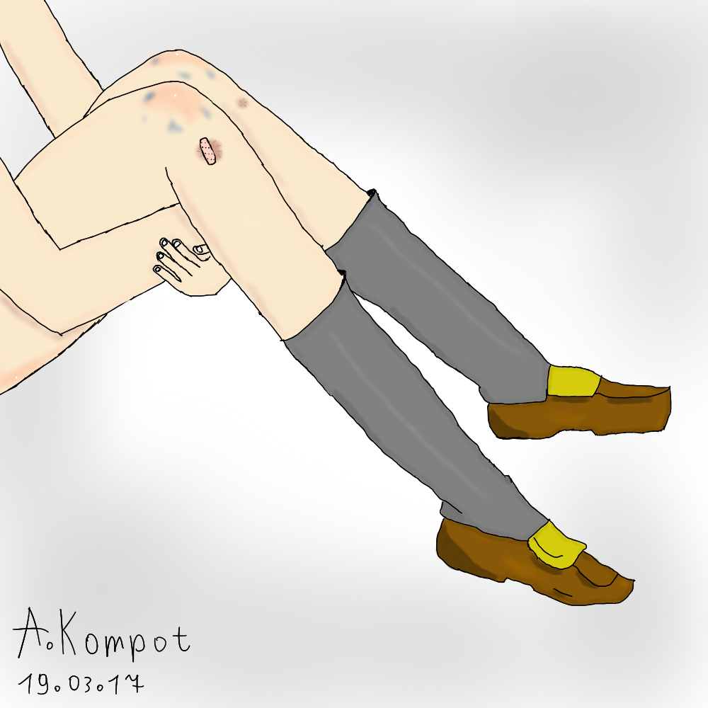 legs - My, Anime art, Legs, Art