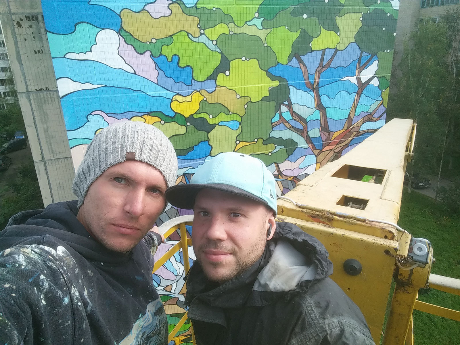 About the design of the facade in Gatchina (non-commercial work) - My, Graffiti, Mural, Street art, Painting, Registration, Housing and communal services, Town, Gatchina, Longpost