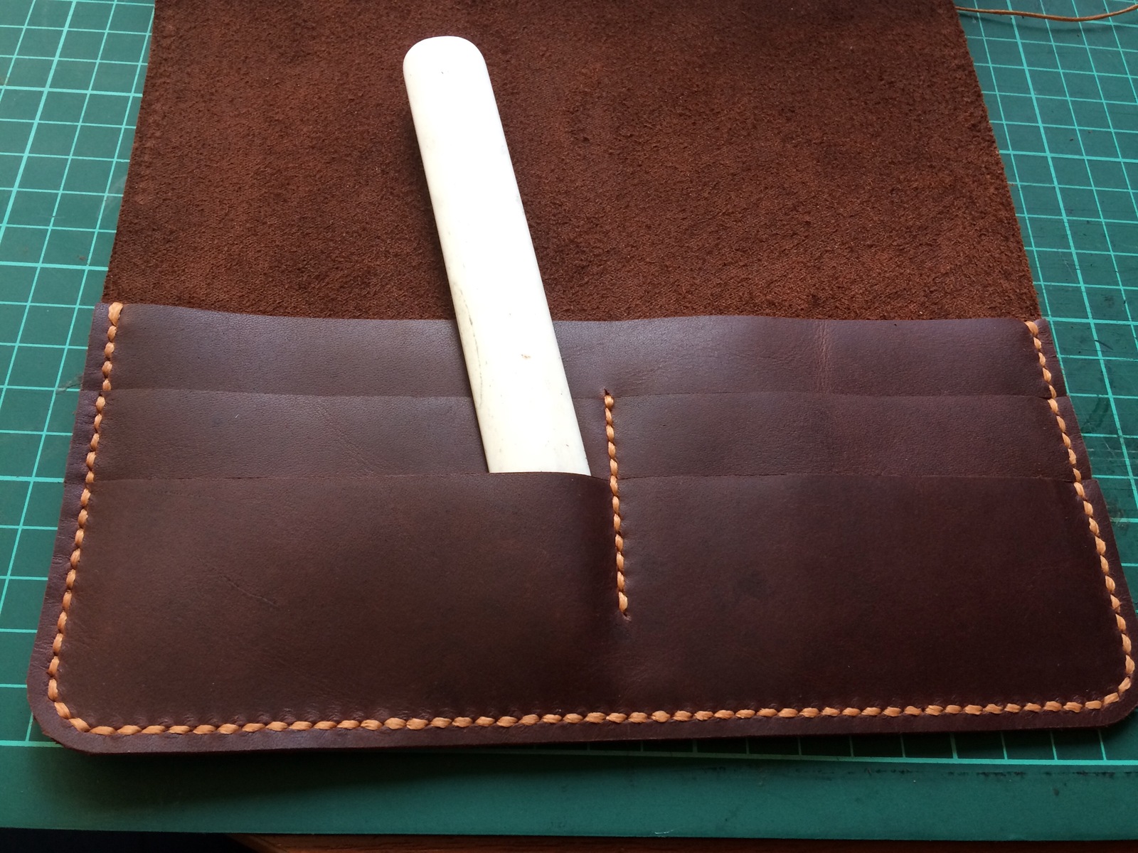 How I made a leather wallet - My, Leather, Longpost, My, Wallet