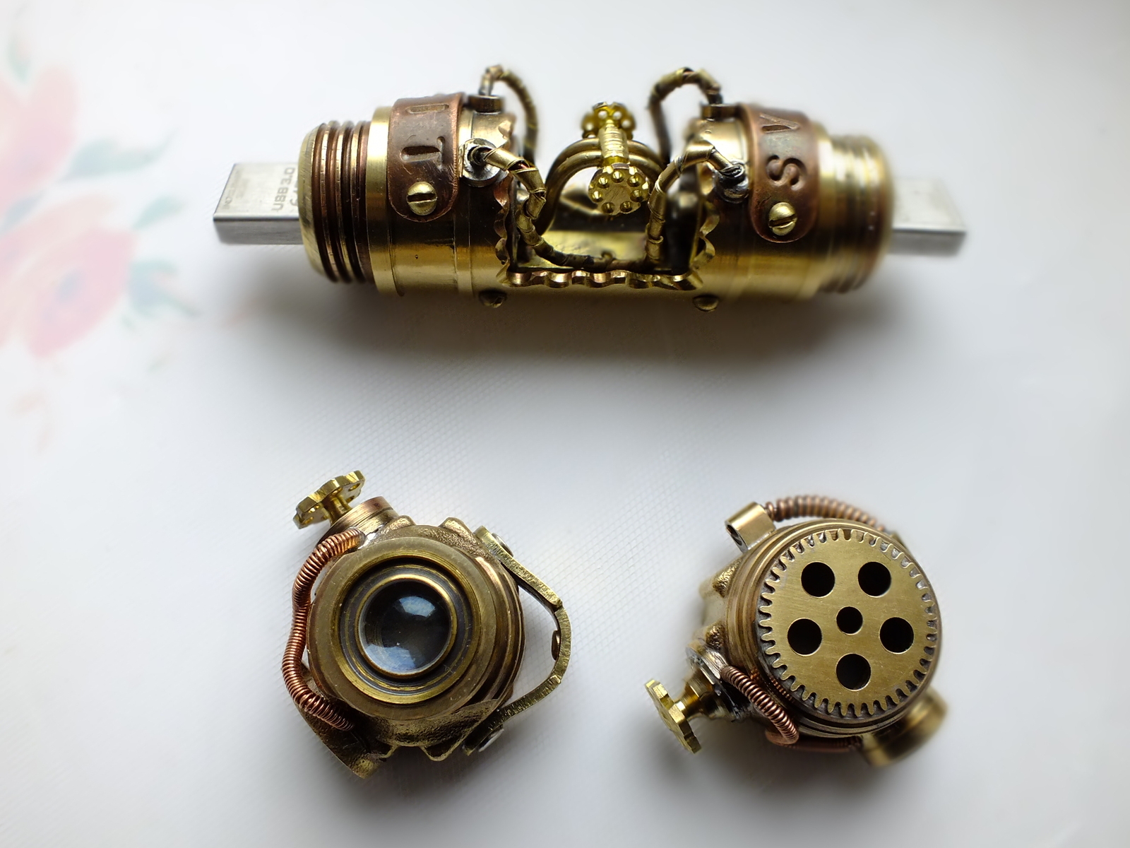 Double-sided flash drive steampunk style)) - My, Flash drives, , Steampunk flash drive, , , Video, Longpost