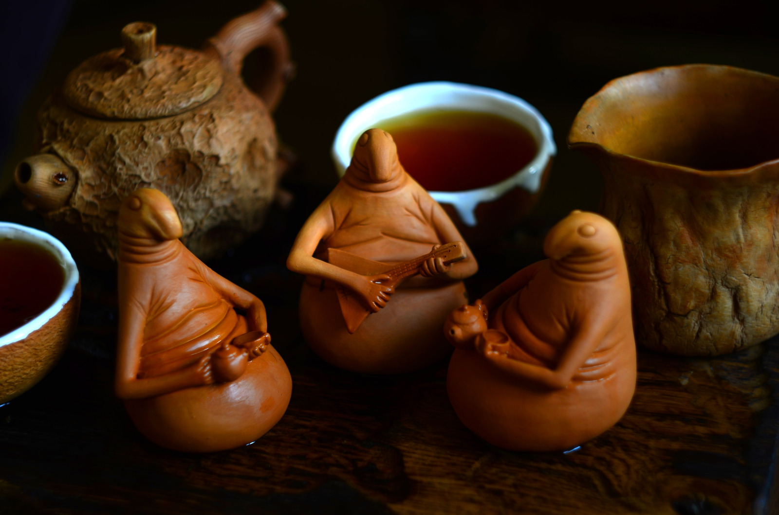 Ceramic tea figurines. - My, , Ceramics, , , Longpost, Zhdun