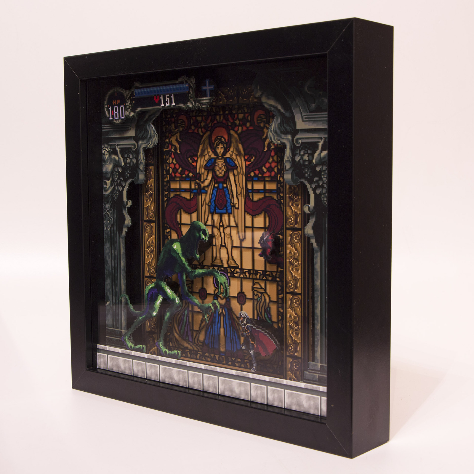 Diorama based on Castlevania: Symphony of the Night - My, Diorama, Games, Old school, My, Nostalgia, Castlevania, Art, With your own hands, Longpost