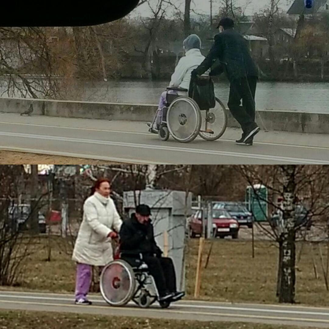 And why a stroller? - My, Images, Minsk, Bike path