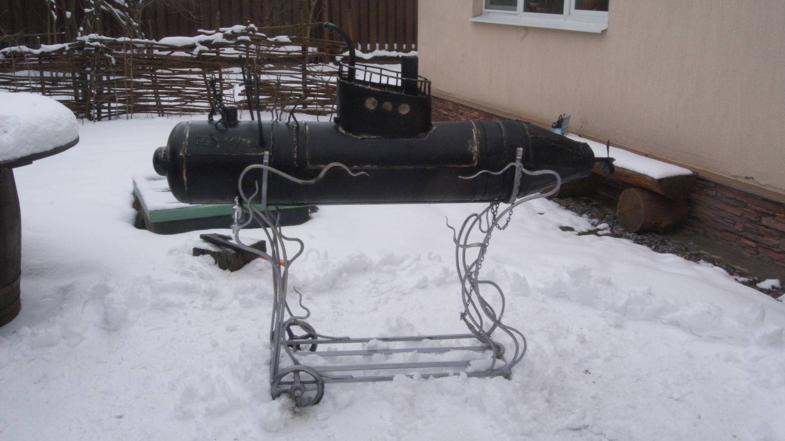 Barbecue - a submarine and a brazier - fish, a post for the past day of the navigator - My, Brazier, Blacksmith, Russia, With your own hands, Craft, Forging, Longpost